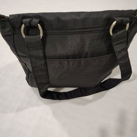 BAGGALLINI Studded Shoulder Tote Handbag Black Nylon Purse Light Weight Pockets - Picture 16 of 16